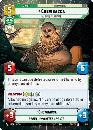 Chewbacca - Faithful First Mate (Hyperspace) (365) - Jump to Lightspeed - Premium Star Wars: Unlimited Single from Fantasy Flight Games - Just $1.62! Shop now at Game Crave Tournament Store