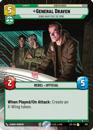 General Draven - Doing What Must Be Done (Hyperspace) (379) - Jump to Lightspeed - Premium Star Wars: Unlimited Single from Fantasy Flight Games - Just $0.14! Shop now at Game Crave Tournament Store