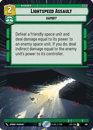 Lightspeed Assault (Hyperspace) (389) - Jump to Lightspeed - Premium Star Wars: Unlimited Single from Fantasy Flight Games - Just $0.26! Shop now at Game Crave Tournament Store