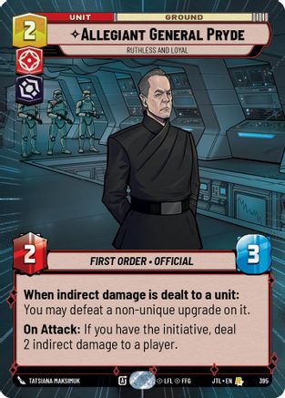Allegiant General Pryde - Ruthless and Loyal (Hyperspace) (395) - Jump to Lightspeed - Premium Star Wars: Unlimited Single from Fantasy Flight Games - Just $0.74! Shop now at Game Crave Tournament Store