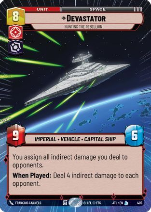 Devastator - Hunting the Rebellion (Hyperspace) (405) - Jump to Lightspeed - Premium Star Wars: Unlimited Single from Fantasy Flight Games - Just $2.89! Shop now at Game Crave Tournament Store