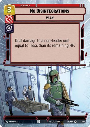 No Disintegrations (Hyperspace) (406) - Jump to Lightspeed - Premium Star Wars: Unlimited Single from Fantasy Flight Games - Just $0.59! Shop now at Game Crave Tournament Store