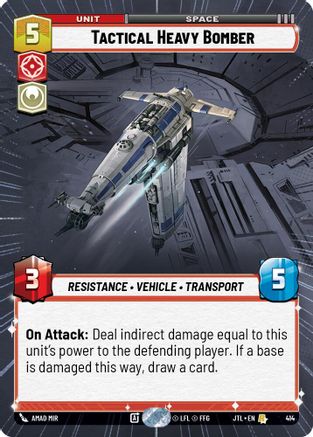 Tactical Heavy Bomber (Hyperspace) (414) - Jump to Lightspeed - Premium Star Wars: Unlimited Single from Fantasy Flight Games - Just $0.42! Shop now at Game Crave Tournament Store