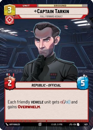 Captain Tarkin - Full Forward Assault (Hyperspace) (423) - Jump to Lightspeed - Premium Star Wars: Unlimited Single from Fantasy Flight Games - Just $0.08! Shop now at Game Crave Tournament Store