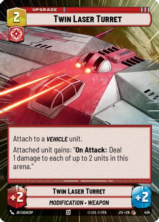 Twin Laser Turret (Hyperspace) (434) - Jump to Lightspeed - Premium Star Wars: Unlimited Single from Fantasy Flight Games - Just $0.08! Shop now at Game Crave Tournament Store