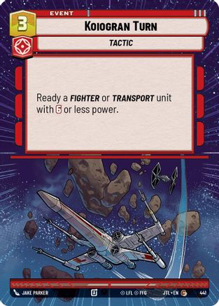 Koiogran Turn (Hyperspace) (441) - Jump to Lightspeed - Premium Star Wars: Unlimited Single from Fantasy Flight Games - Just $0.08! Shop now at Game Crave Tournament Store