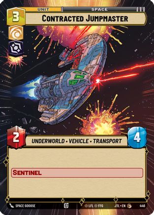 Contracted Jumpmaster (Hyperspace) (446) - Jump to Lightspeed - Premium Star Wars: Unlimited Single from Fantasy Flight Games - Just $0.09! Shop now at Game Crave Tournament Store