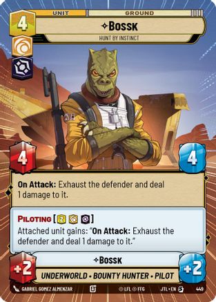 Bossk - Hunt By Instinct (Hyperspace) (449) - Jump to Lightspeed - Premium Star Wars: Unlimited Single from Fantasy Flight Games - Just $0.45! Shop now at Game Crave Tournament Store