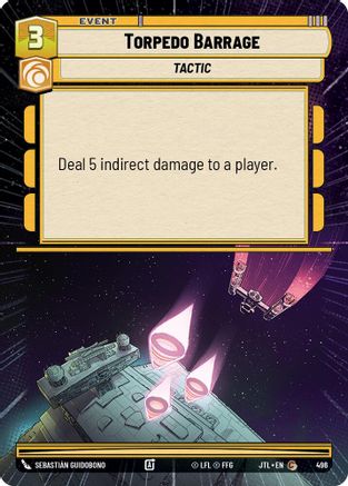 Torpedo Barrage (Hyperspace) (496) - Jump to Lightspeed - Premium Star Wars: Unlimited Single from Fantasy Flight Games - Just $0.10! Shop now at Game Crave Tournament Store