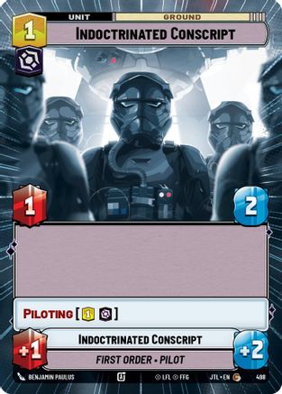 Indoctrinated Conscript (Hyperspace) (498) - Jump to Lightspeed - Premium Star Wars: Unlimited Single from Fantasy Flight Games - Just $0.08! Shop now at Game Crave Tournament Store