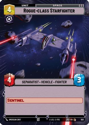 Rogue-class Starfighter (Hyperspace) (503) - Jump to Lightspeed - Premium Star Wars: Unlimited Single from Fantasy Flight Games - Just $0.08! Shop now at Game Crave Tournament Store