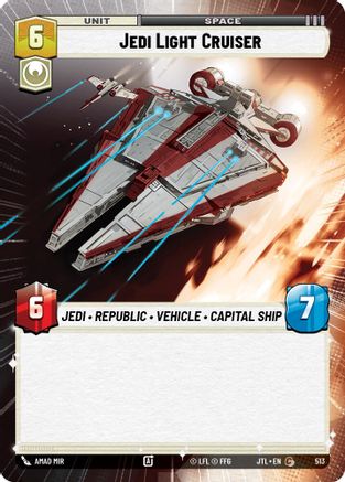 Jedi Light Cruiser (Hyperspace) (513) - Jump to Lightspeed - Premium Star Wars: Unlimited Single from Fantasy Flight Games - Just $0.08! Shop now at Game Crave Tournament Store