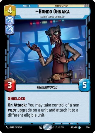 Hondo Ohnaka - Superfluous Swindler (Foil) (554) - Jump to Lightspeed Foil - Premium Star Wars: Unlimited Single from Fantasy Flight Games - Just $0.29! Shop now at Game Crave Tournament Store