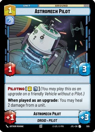 Astromech Pilot (Foil) (555) - Jump to Lightspeed Foil - Premium Star Wars: Unlimited Single from Fantasy Flight Games - Just $0.08! Shop now at Game Crave Tournament Store