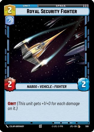 Royal Security Fighter (Foil) (559) - Jump to Lightspeed Foil - Premium Star Wars: Unlimited Single from Fantasy Flight Games - Just $0.08! Shop now at Game Crave Tournament Store