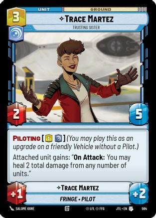 Trace Martez - Trusting Sister (Foil) (564) - Jump to Lightspeed Foil - Premium Star Wars: Unlimited Single from Fantasy Flight Games - Just $0.08! Shop now at Game Crave Tournament Store