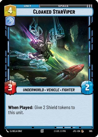 Cloaked StarViper (Foil) (565) - Jump to Lightspeed Foil - Premium Star Wars: Unlimited Single from Fantasy Flight Games - Just $0.08! Shop now at Game Crave Tournament Store