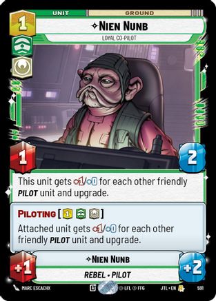 Nien Nunb - Loyal Co-Pilot (Foil) (591) - Jump to Lightspeed Foil - Premium Star Wars: Unlimited Single from Fantasy Flight Games - Just $0.11! Shop now at Game Crave Tournament Store