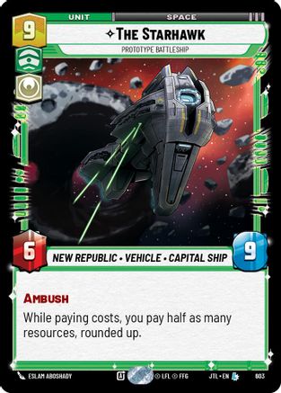 The Starhawk - Prototype Battleship (Foil) (603) - Jump to Lightspeed Foil - Premium Star Wars: Unlimited Single from Fantasy Flight Games - Just $0.29! Shop now at Game Crave Tournament Store