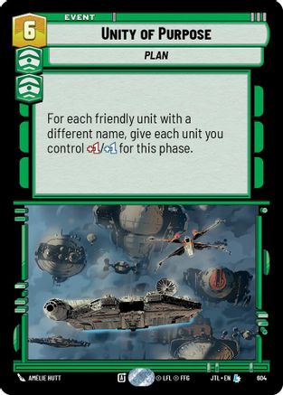 Unity of Purpose (Foil) (604) - Jump to Lightspeed Foil - Premium Star Wars: Unlimited Single from Fantasy Flight Games - Just $1.42! Shop now at Game Crave Tournament Store