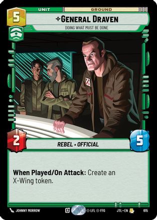 General Draven - Doing What Must Be Done (Foil) (615) - Jump to Lightspeed Foil - Premium Star Wars: Unlimited Single from Fantasy Flight Games - Just $0.09! Shop now at Game Crave Tournament Store