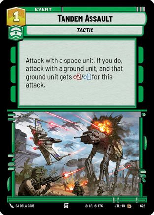 Tandem Assault (Foil) (622) - Jump to Lightspeed Foil - Premium Star Wars: Unlimited Single from Fantasy Flight Games - Just $0.08! Shop now at Game Crave Tournament Store