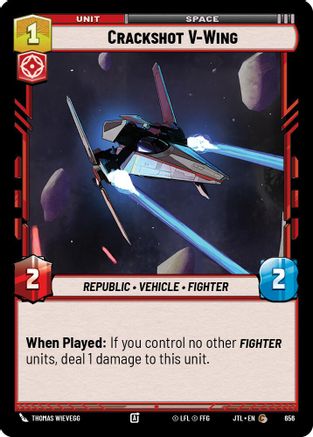 Crackshot V-Wing (Foil) (656) - Jump to Lightspeed Foil - Premium Star Wars: Unlimited Single from Fantasy Flight Games - Just $0.08! Shop now at Game Crave Tournament Store