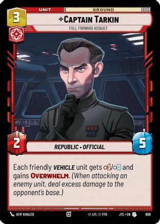 Captain Tarkin - Full Forward Assault (Foil) (659) - Jump to Lightspeed Foil - Premium Star Wars: Unlimited Single from Fantasy Flight Games - Just $0.08! Shop now at Game Crave Tournament Store