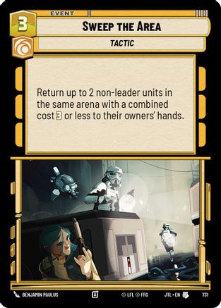 Sweep the Area (Foil) (731) - Jump to Lightspeed Foil - Premium Star Wars: Unlimited Single from Fantasy Flight Games - Just $0.08! Shop now at Game Crave Tournament Store