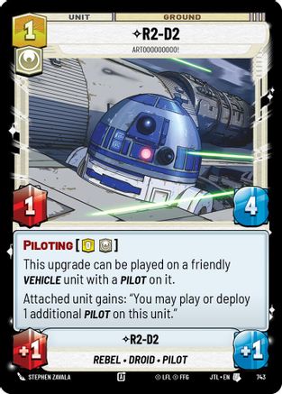 R2-D2 - Artooooooooo! (Foil) (743) - Jump to Lightspeed Foil - Premium Star Wars: Unlimited Single from Fantasy Flight Games - Just $0.08! Shop now at Game Crave Tournament Store