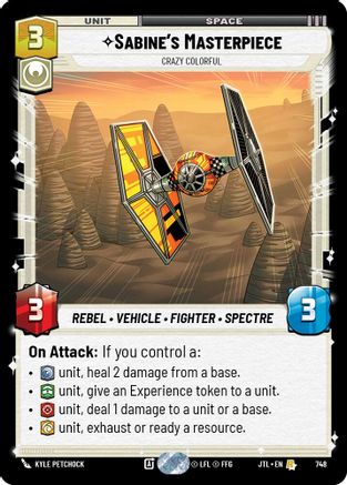 Sabine's Masterpiece - Crazy Colorful (Foil) (748) - Jump to Lightspeed Foil - Premium Star Wars: Unlimited Single from Fantasy Flight Games - Just $1.71! Shop now at Game Crave Tournament Store