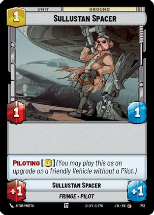 Sullustan Spacer (Foil) (753) - Jump to Lightspeed Foil - Premium Star Wars: Unlimited Single from Fantasy Flight Games - Just $0.08! Shop now at Game Crave Tournament Store