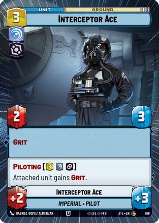 Interceptor Ace (Hyperspace Foil) (768) - Jump to Lightspeed Foil - Premium Star Wars: Unlimited Single from Fantasy Flight Games - Just $0.09! Shop now at Game Crave Tournament Store