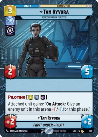 Tam Ryvora - Searching For Purpose (Hyperspace Foil) (769) - Jump to Lightspeed Foil - Premium Star Wars: Unlimited Single from Fantasy Flight Games - Just $0.53! Shop now at Game Crave Tournament Store