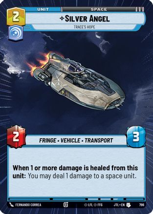 Silver Angel - Trace's Hope (Hyperspace Foil) (796) - Jump to Lightspeed Foil - Premium Star Wars: Unlimited Single from Fantasy Flight Games - Just $0.10! Shop now at Game Crave Tournament Store