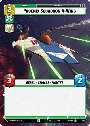 Phoenix Squadron A-Wing (Hyperspace Foil) (829) - Jump to Lightspeed Foil - Premium Star Wars: Unlimited Single from Fantasy Flight Games - Just $0.47! Shop now at Game Crave Tournament Store