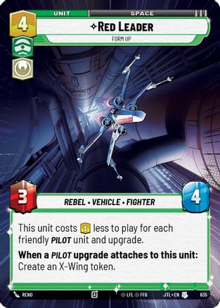 Red Leader - Form Up (Hyperspace Foil) (835) - Jump to Lightspeed Foil - Premium Star Wars: Unlimited Single from Fantasy Flight Games - Just $0.20! Shop now at Game Crave Tournament Store