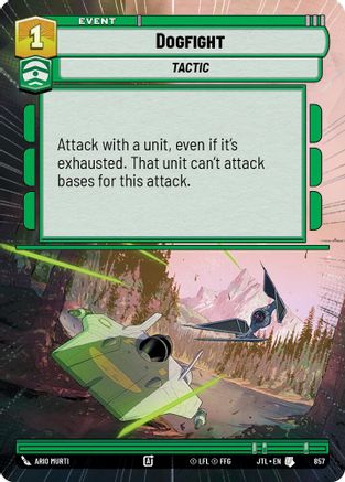 Dogfight (Hyperspace Foil) (857) - Jump to Lightspeed Foil - Premium Star Wars: Unlimited Single from Fantasy Flight Games - Just $0.11! Shop now at Game Crave Tournament Store
