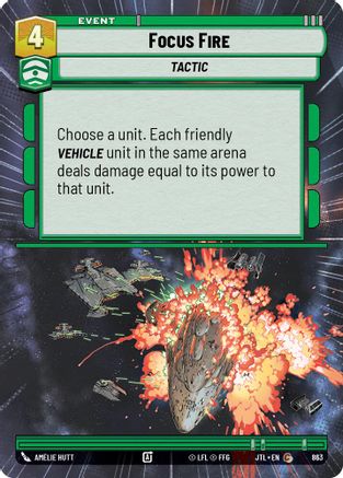 Focus Fire (Hyperspace Foil) (863) - Jump to Lightspeed Foil - Premium Star Wars: Unlimited Single from Fantasy Flight Games - Just $0.10! Shop now at Game Crave Tournament Store