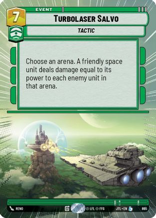 Turbolaser Salvo (Hyperspace Foil) (865) - Jump to Lightspeed Foil - Premium Star Wars: Unlimited Single from Fantasy Flight Games - Just $2.72! Shop now at Game Crave Tournament Store