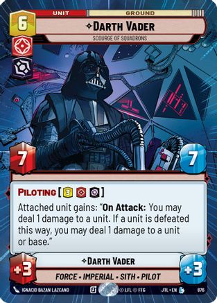 Darth Vader - Scourge of Squadrons (Hyperspace Foil) (876) - Jump to Lightspeed Foil - Premium Star Wars: Unlimited Single from Fantasy Flight Games - Just $6.27! Shop now at Game Crave Tournament Store