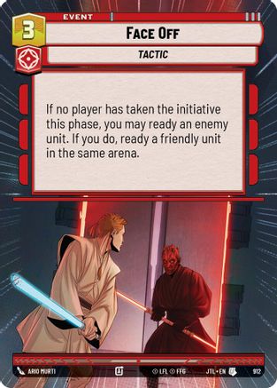 Face Off (Hyperspace Foil) (912) - Jump to Lightspeed Foil - Premium Star Wars: Unlimited Single from Fantasy Flight Games - Just $0.15! Shop now at Game Crave Tournament Store