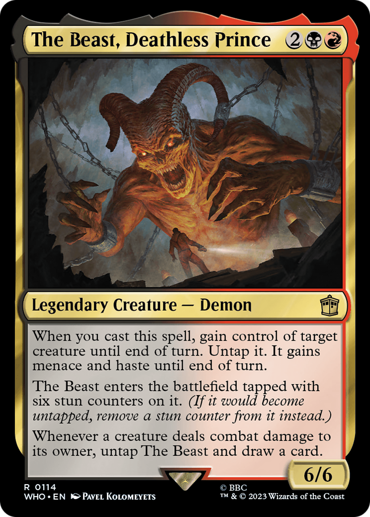 The Beast, Deathless Prince (WHO-114) - Doctor Who - Premium MTG Single from Wizards of the Coast - Just $0.25! Shop now at Game Crave Tournament Store