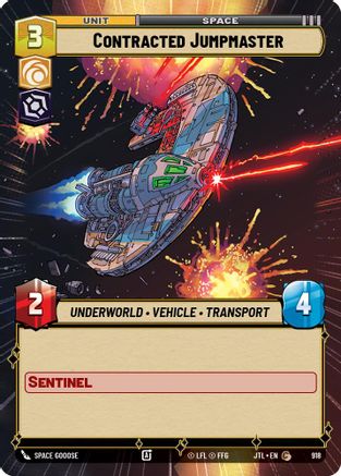 Contracted Jumpmaster (Hyperspace Foil) (918) - Jump to Lightspeed Foil - Premium Star Wars: Unlimited Single from Fantasy Flight Games - Just $0.15! Shop now at Game Crave Tournament Store