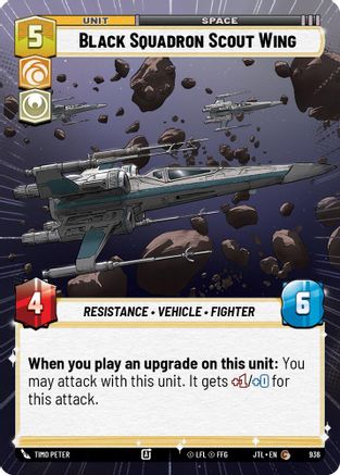 Black Squadron Scout Wing (Hyperspace Foil) (936) - Jump to Lightspeed Foil - Premium Star Wars: Unlimited Single from Fantasy Flight Games - Just $0.14! Shop now at Game Crave Tournament Store