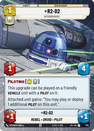 R2-D2 - Artooooooooo! (Hyperspace Foil) (979) - Jump to Lightspeed Foil - Premium Star Wars: Unlimited Single from Fantasy Flight Games - Just $0.72! Shop now at Game Crave Tournament Store