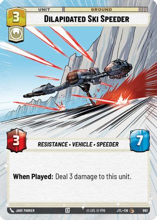 Dilapidated Ski Speeder (Hyperspace Foil) (982) - Jump to Lightspeed Foil - Premium Star Wars: Unlimited Single from Fantasy Flight Games - Just $0.14! Shop now at Game Crave Tournament Store