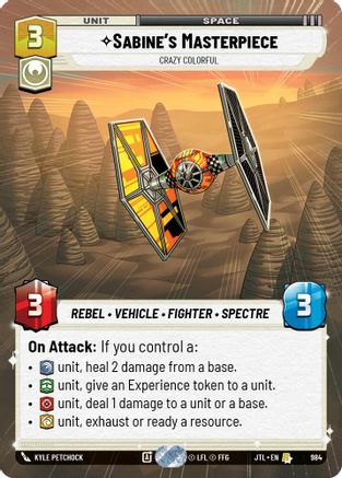 Sabine's Masterpiece - Crazy Colorful (Hyperspace Foil) (984) - Jump to Lightspeed Foil - Premium Star Wars: Unlimited Single from Fantasy Flight Games - Just $2.80! Shop now at Game Crave Tournament Store