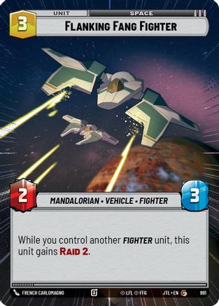 Flanking Fang Fighter (Hyperspace Foil) (991) - Jump to Lightspeed Foil - Premium Star Wars: Unlimited Single from Fantasy Flight Games - Just $0.08! Shop now at Game Crave Tournament Store