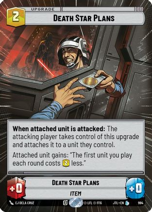 Death Star Plans (Hyperspace Foil) (994) - Jump to Lightspeed Foil - Premium Star Wars: Unlimited Single from Fantasy Flight Games - Just $1.13! Shop now at Game Crave Tournament Store